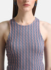 Stripped Ribbed Crop Top