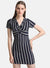 Stripped Knitted Dress With Tie-Knot