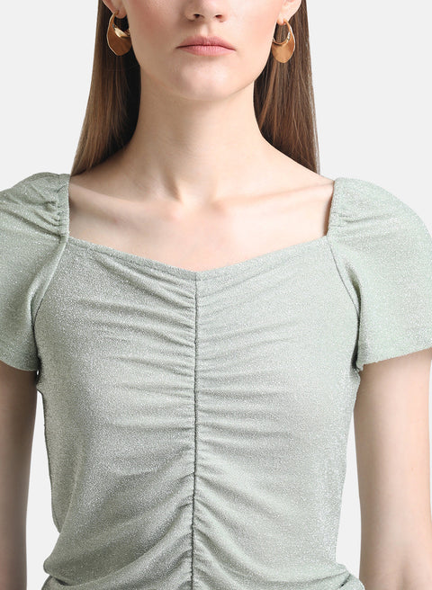 Front Ruching Detail Top