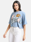Dumbo Disney Boxy Crop T-Shirt With Sequin Work