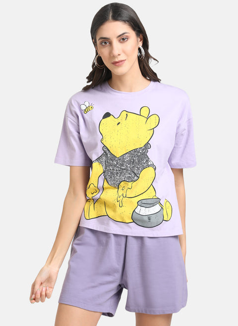 Winnie The Pooh Disney T-Shirt With Sequin Work