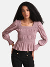 Textured Pleated Top