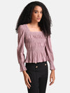 Textured Pleated Top