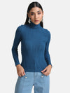 Textured Turtle Neck Pullover