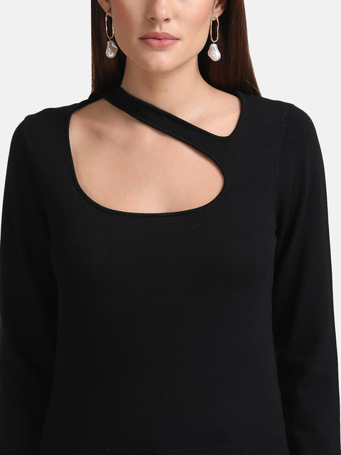 Front Cut-Out Pullover