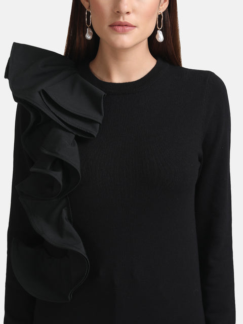 Ruffle Detail Pullover