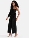 Mesh One Side Wrap Jumpsuit