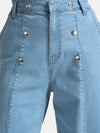 Wide Legged Denim With Button Detail