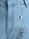 Wide Legged Denim With Button Detail