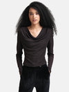 Lurex Cowl Neck Top