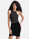 Lurex Halter Neck Crop Top