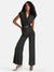 Wrap Jumpsuit With Shawl Collar