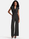 Wrap Jumpsuit With Shawl Collar