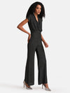 Wrap Jumpsuit With Shawl Collar