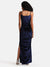 Cowl Neck Maxi Dress With Ruching