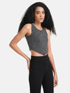 Lurex Stripe Crop Top