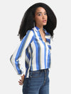 Stripe Play V-Neck Top