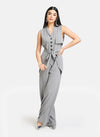 Jumpsuit With Front Tie-Up And Buttons Detail