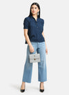 Classic Collar Half Sleeve Top