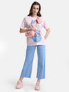 Piglet Graphic Print Long T-Shirt With Sequin