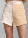 Twill Colour Blocked Shorts