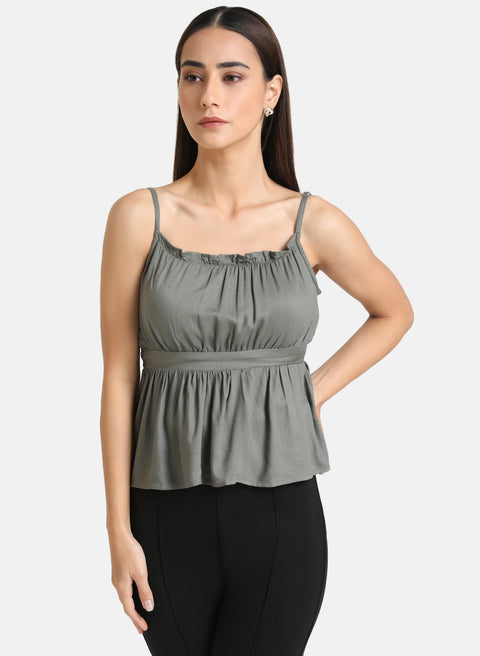 Ruched Spaghetti Top
