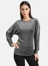 Lurex Knit Batwing Top