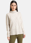 Cable Knit High Neck Pullover