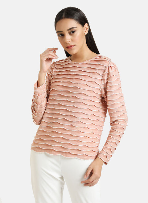 Scallop Textured Pullover