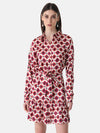 Printed Shirt Dress With Belt