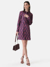 Printed Wrap Tie Knot Dress