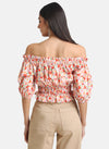 Floral Printed Off-Shoulder Top