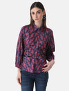 Printed Ruched Shirt