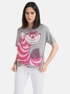 Cheshire CatDisney Printed T-Shirt With Sequin Work