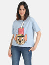 TimothyDisney Printed T-Shirt With Sequin Work