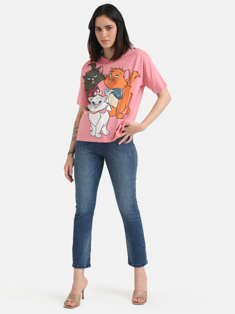 Aristocats  Disney Printed T-Shirt With Sequin Work