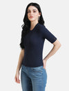 Round Neck Top With Button Detail