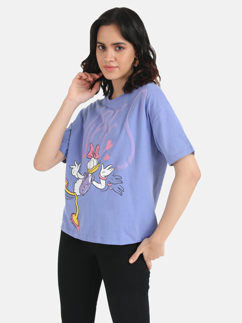 Daisy Duck  Disney Printed T-Shirt With Sequin Work