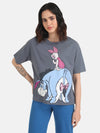 Piglet And EeyoreDisney Printed T-Shirt With Sequin Work