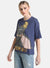 Dumbo Disney Printed Blue T-Shirt With Sequin Work