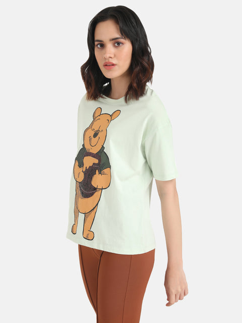 Winnie The Pooh  Disney Printed T-Shirt With Sequin Work