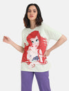 The Little MermaidDisney Printed Long T-Shirt With Sequin Work