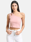 One Shoulder Top With Cut-Out