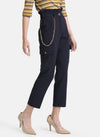 Paper Bag Trouser With Metal Chain Detail.