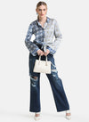 Half & Half Printed Shirt