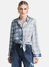 Half & Half Printed Shirt