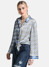 Half & Half Printed Shirt