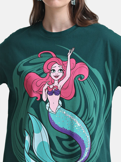 Little Mermaid Graphic Print T-Shirt