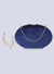 Oval Shaped Clutch Bag With Silver Earring Set