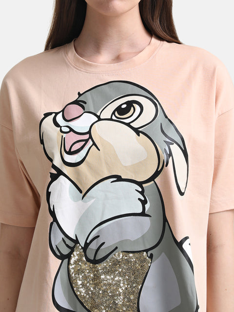 Thumper Printed Graphic T-Shirt With Sequin
